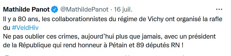 Twit Mathilde Panot