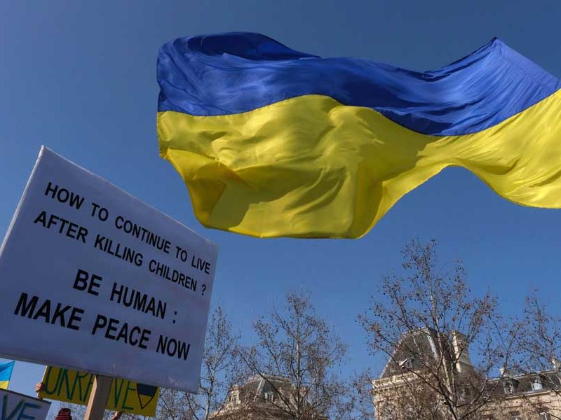 Manifestation contre la guerre en Ukraine