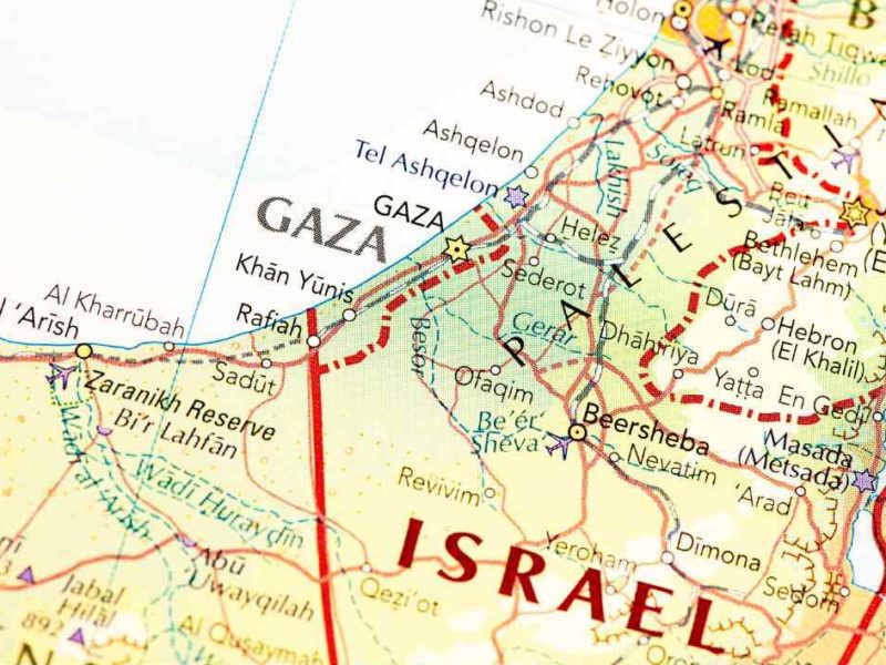 carte israel gaza