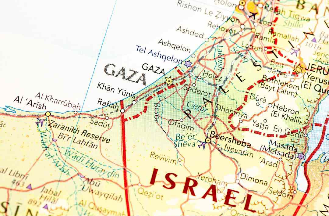 carte israel gaza