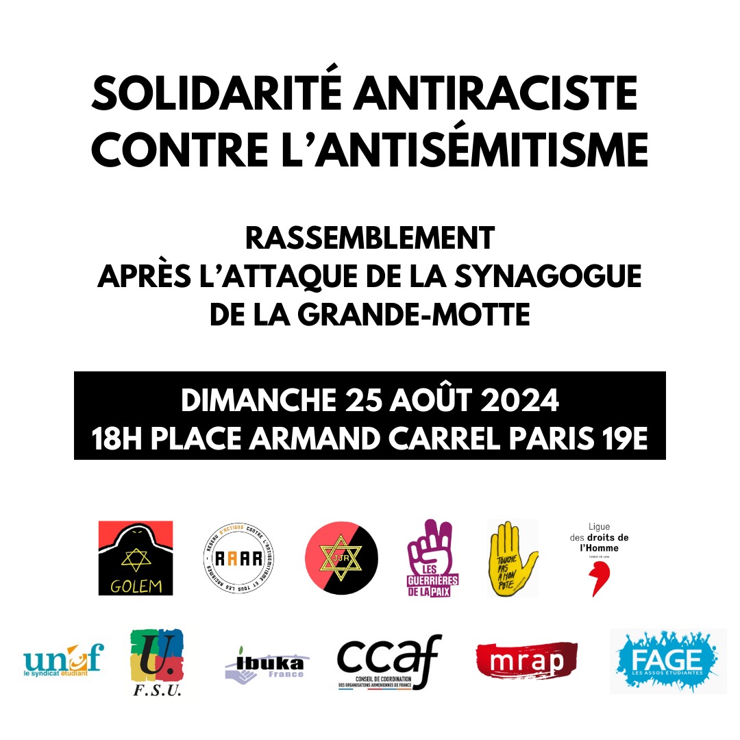 Solidarité antiraciste contre l'antisémitisme