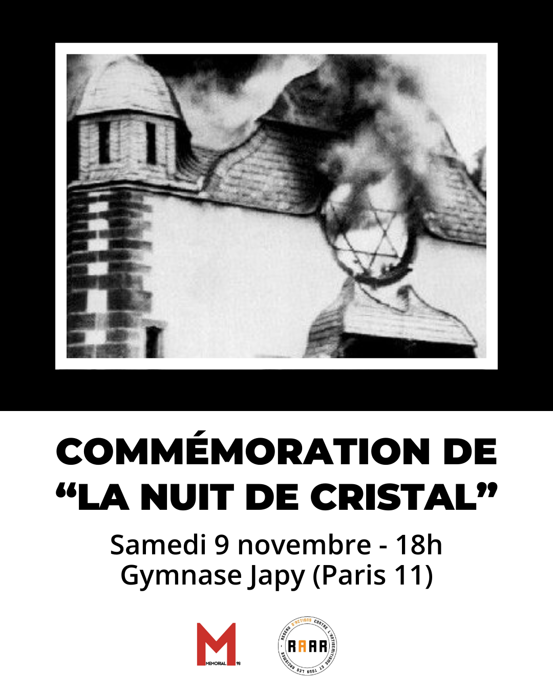 Rassemblement nuit de cristal 2024