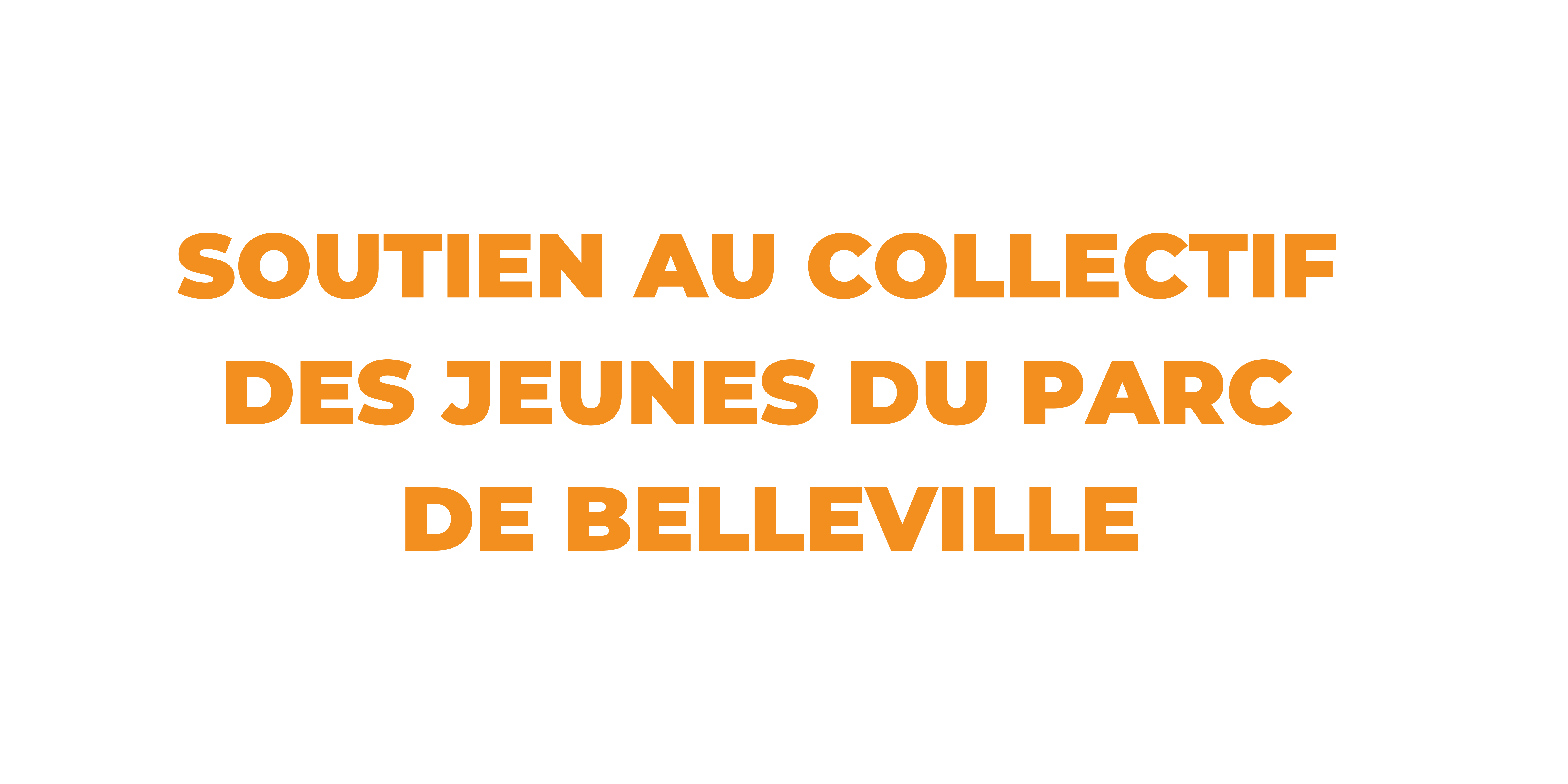 Soutien au collectif des jeunes du Parc de Belleville