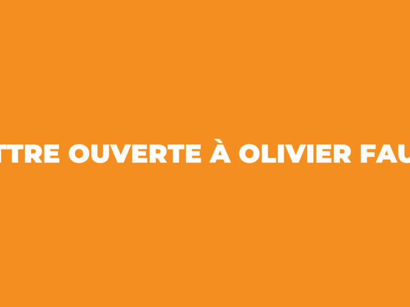 Lettre ouverte à Olivier Faure