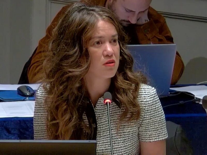 Lila Djéllali - élue écologiste du 20e arrondissement de Paris lors d’un conseil d’arrondissement, lundi 26 mai 2025