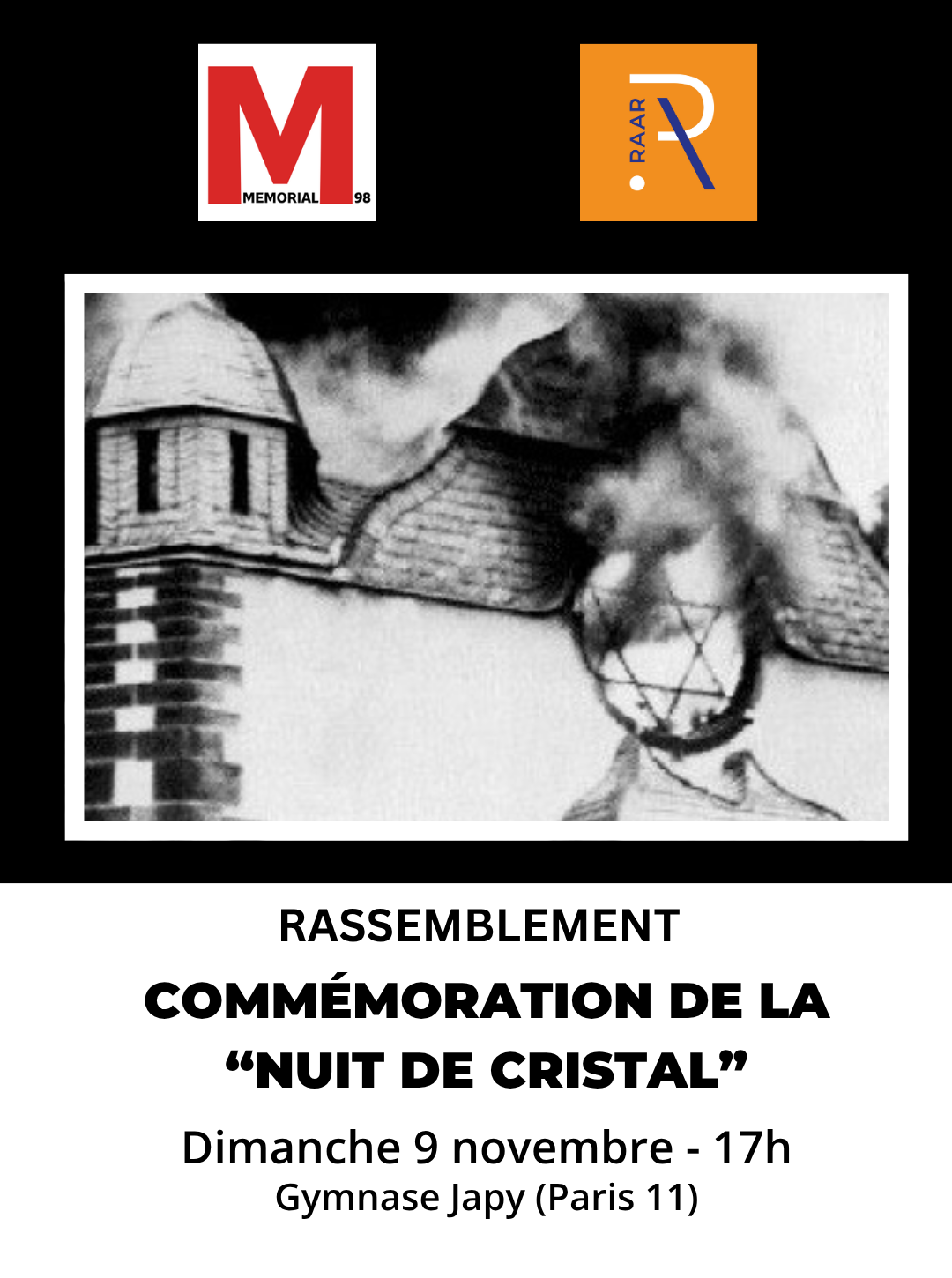 Commémoration de la "nuit de cristal"