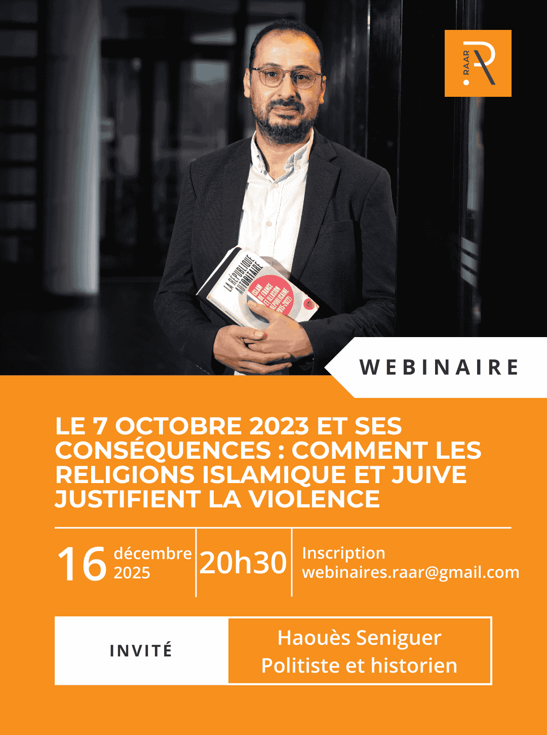 Webinaire du RAAR avec Haouès Seniguer