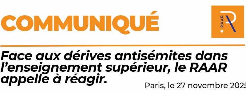 Face aux dérives antisémites dans l’enseignement supérieur, le RAAR appelle à réagir